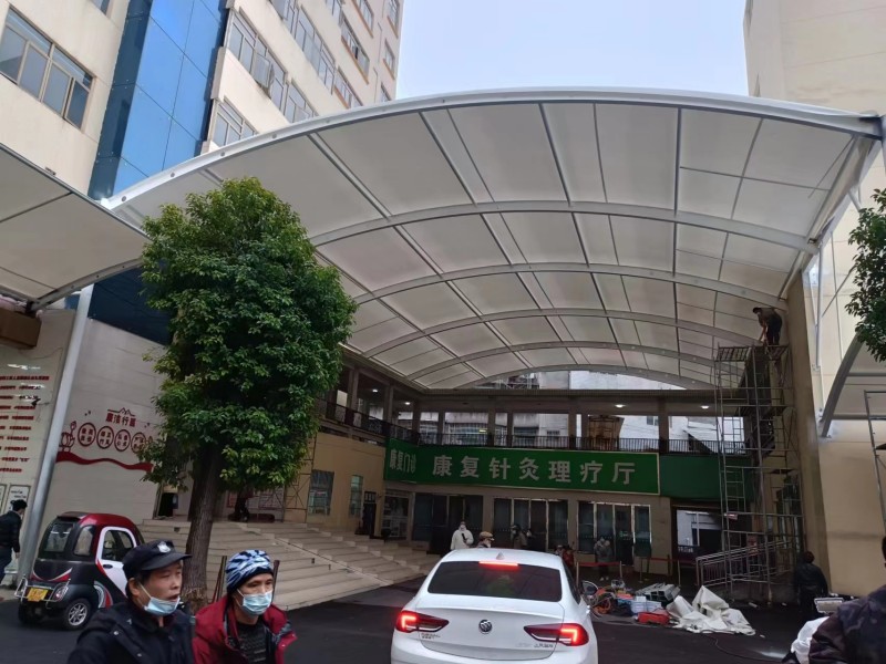 高淳区推拉雨棚定制厂家，仓库通道、卸货区移动伸缩棚搭建-2